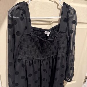 Motherhood Maternity sheer dot blouse